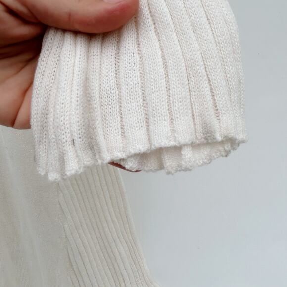 LPA Jorryn Revolve Crochet Bell Sleeves Knit Maxi Dress Coverup Cream White XS - Picture 12 of 14